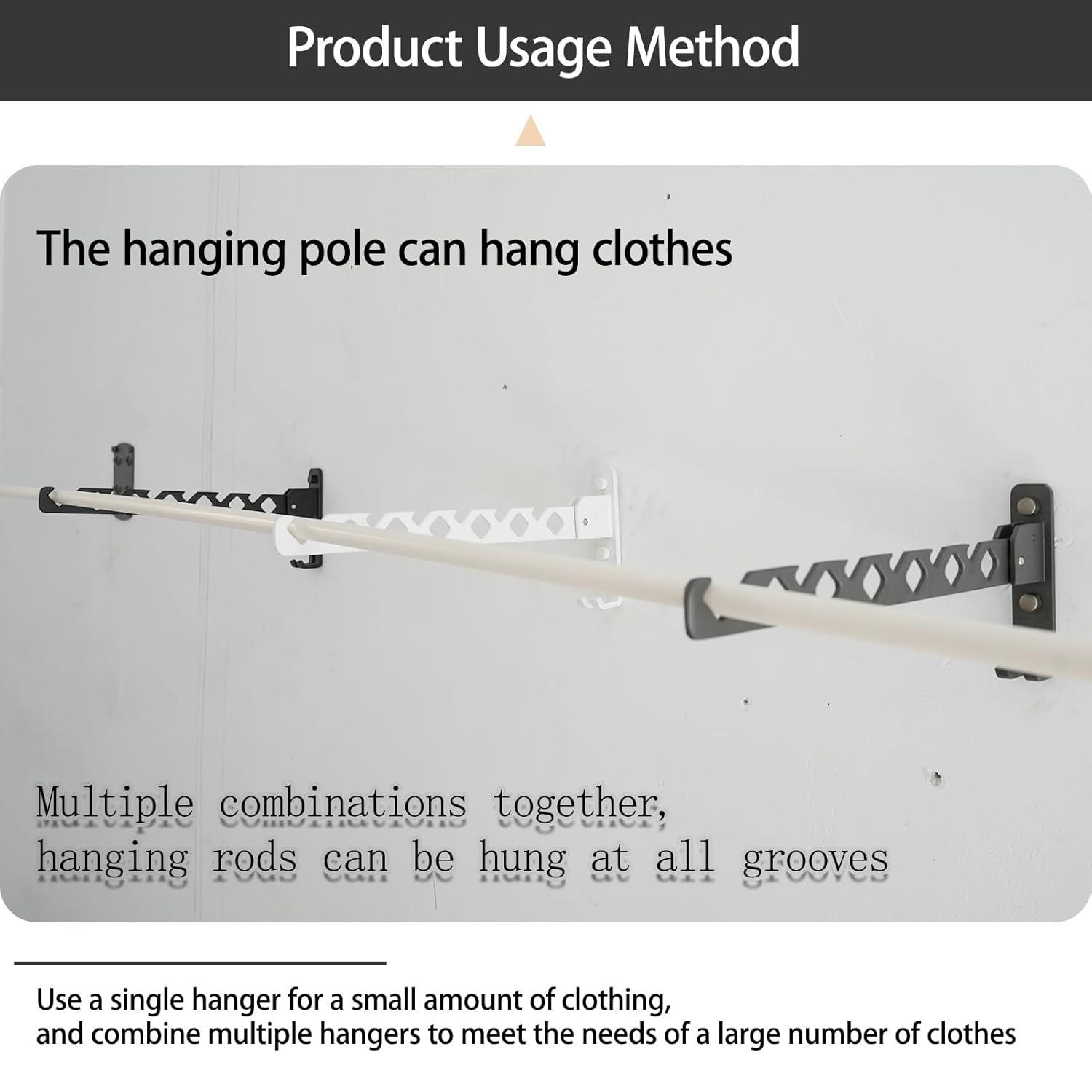 unbranded Clothes Drying Hanger 34.00X13.00X2.70CM Black