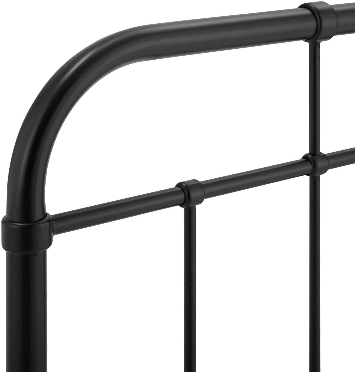 Modway Alessia Modern Farmhouse Full Metal Spindle Headboard in Black