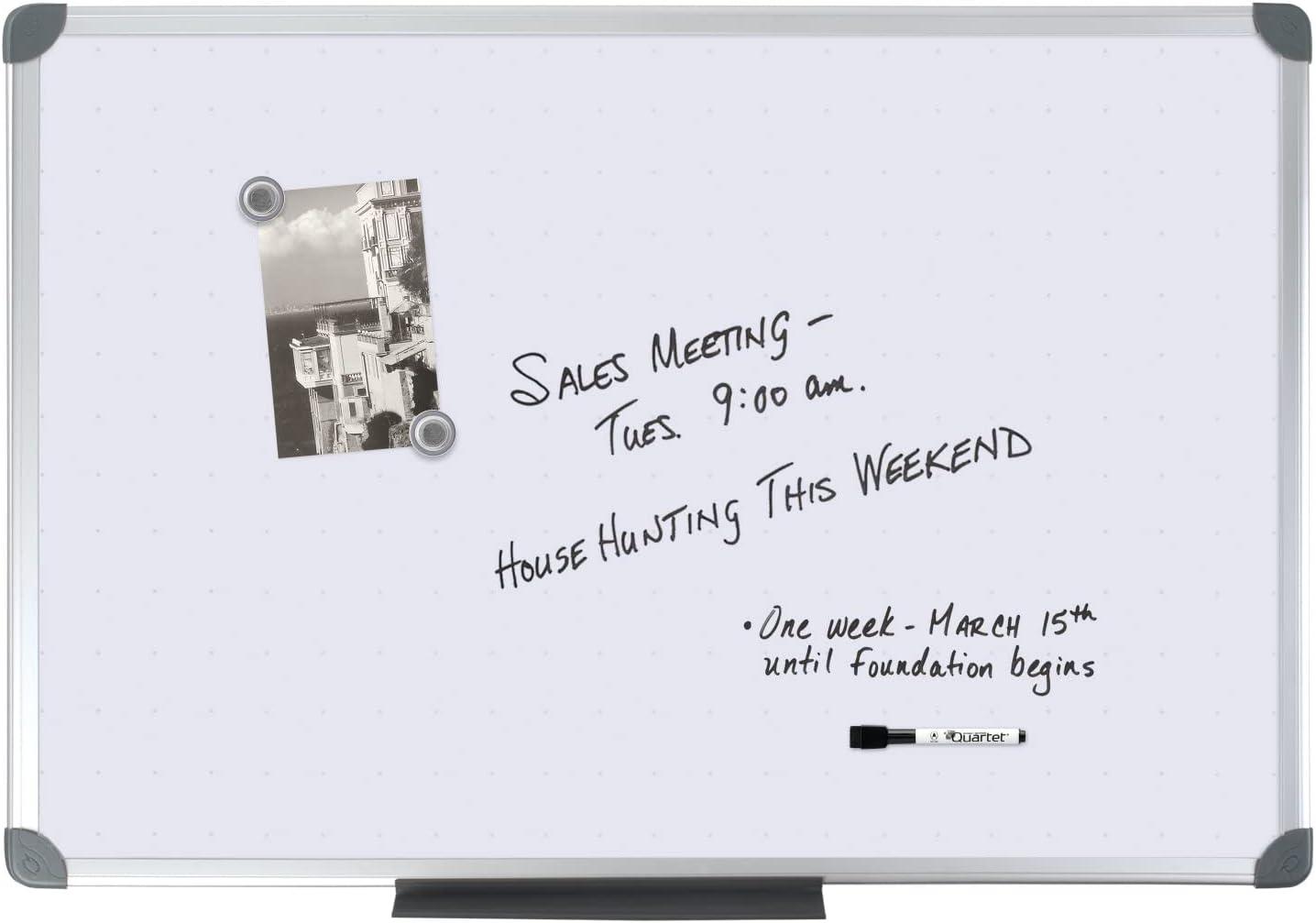 Quartet Magnetic Dry-Erase Board, 36" x 24", Euro Style Aluminum Frame