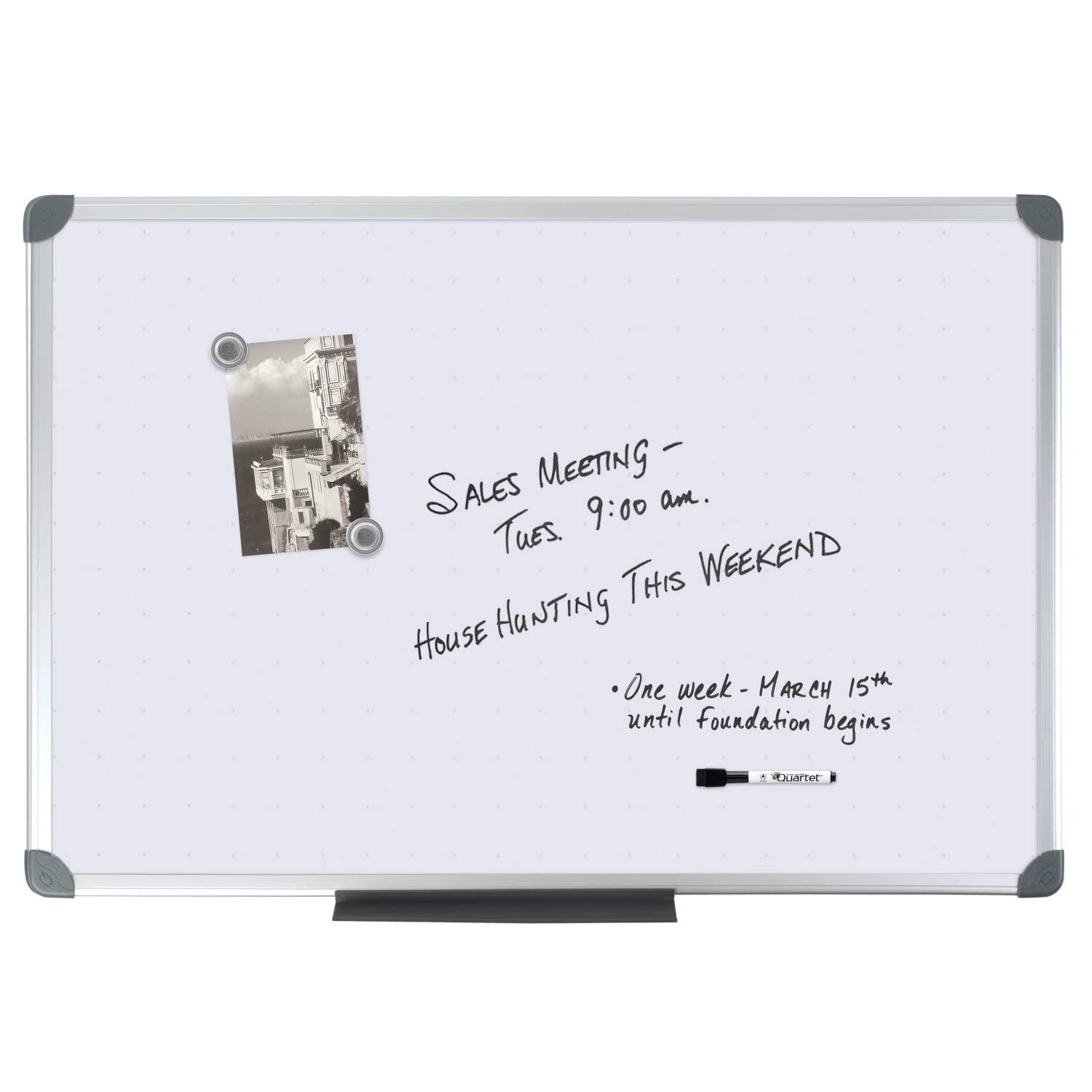 Quartet Magnetic Dry-Erase Board, 36" x 24", Euro Style Aluminum Frame