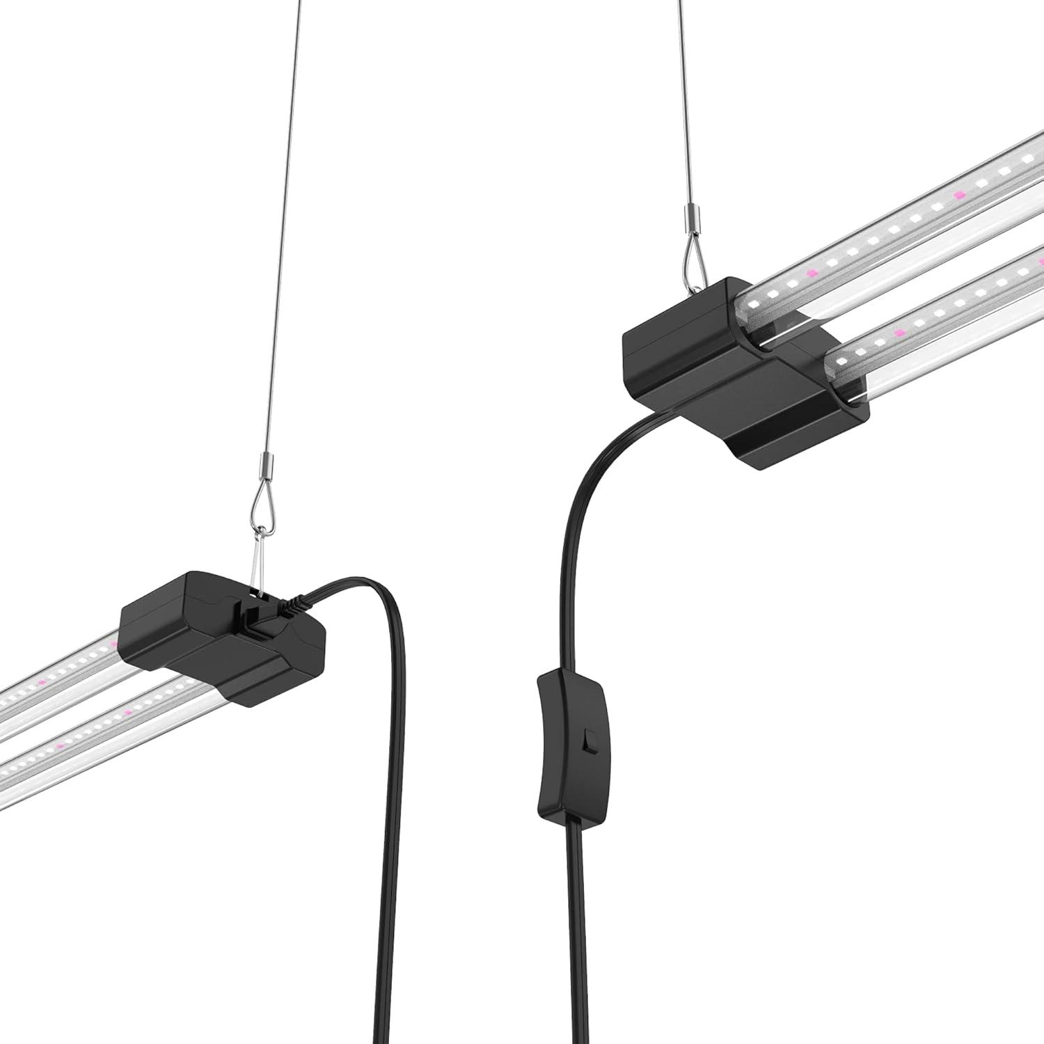 BoostGro 4FT LED Grow Light, Full Spectrum with Enriched Red Light, Linkable Design, for Indoor Plants and Gardening (1-pack)