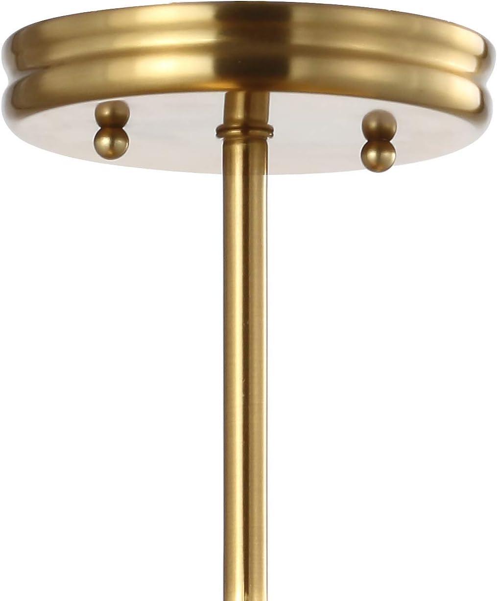 Cisco 11.75" Iron Modern Farmhouse LED Semi Flush Mount, Brass Gold
