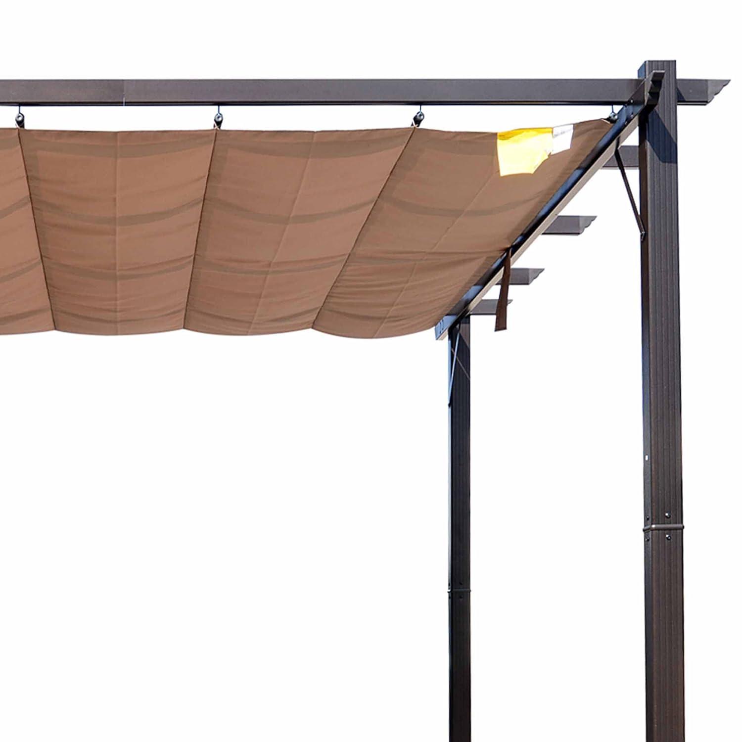 Outsunny Outsunny Pergola with Retractable Shade Canopy, Aluminum