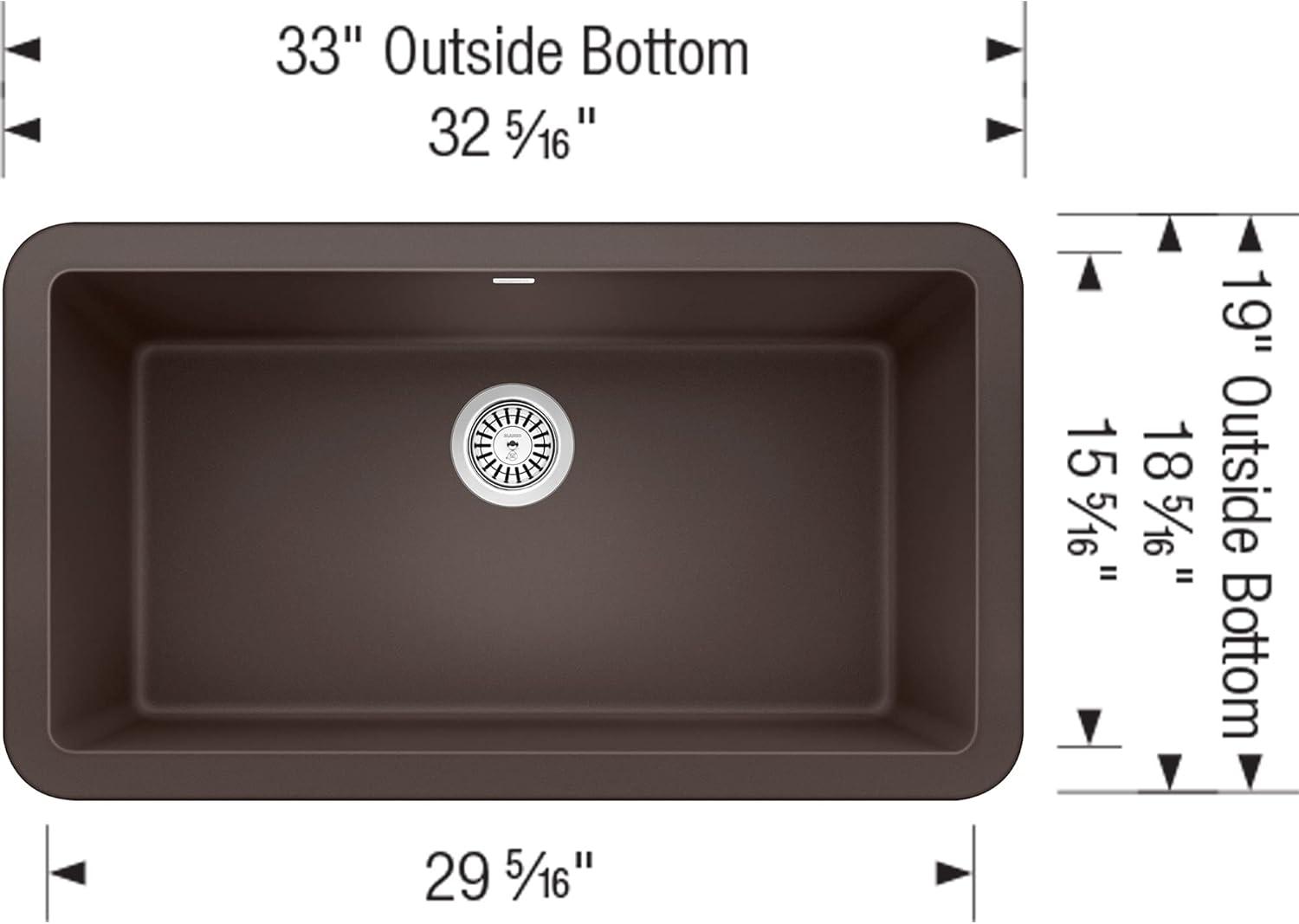 Ikon SILGRANIT 33" L x 19" W Farmhouse Sink