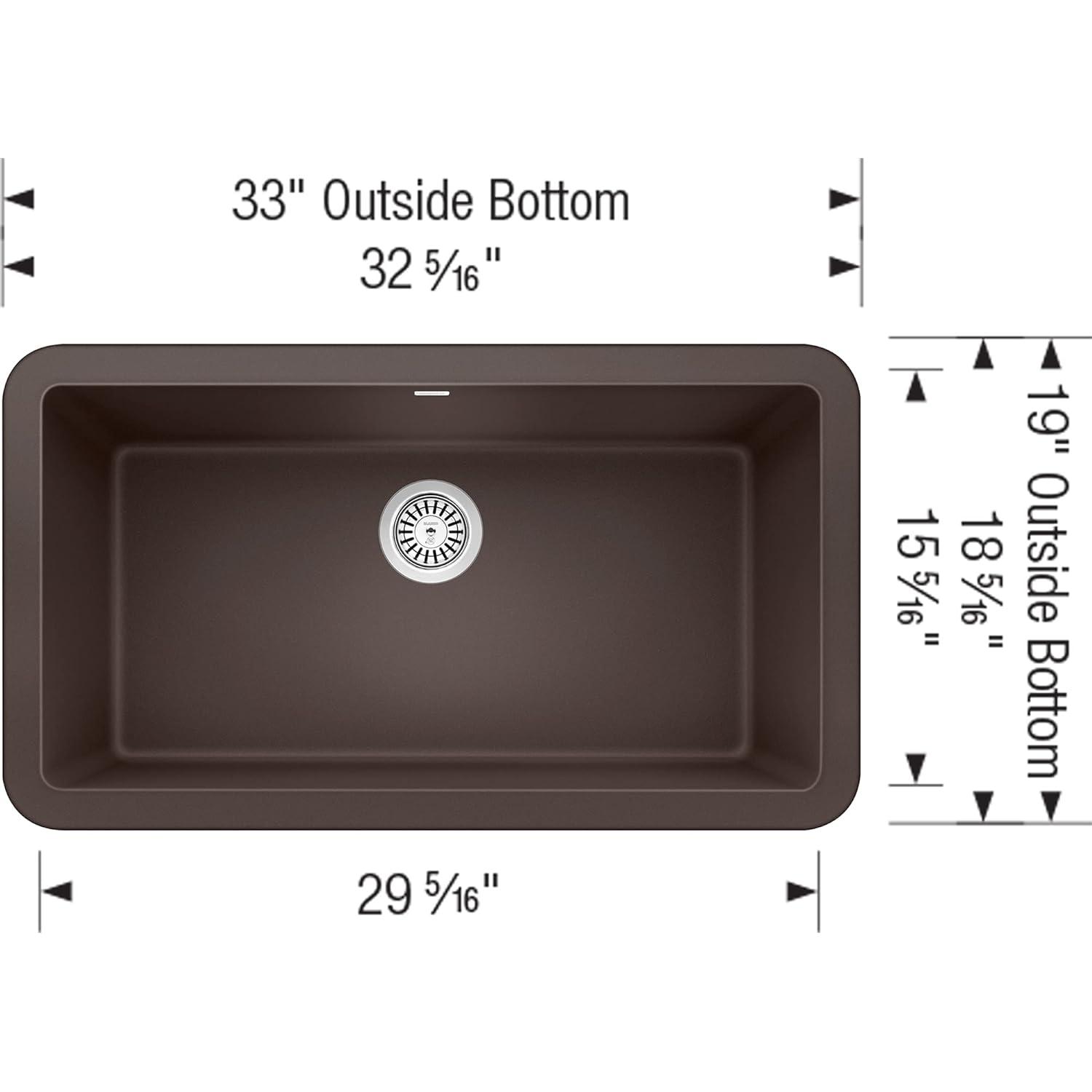 Ikon SILGRANIT 33" L x 19" W Farmhouse Sink