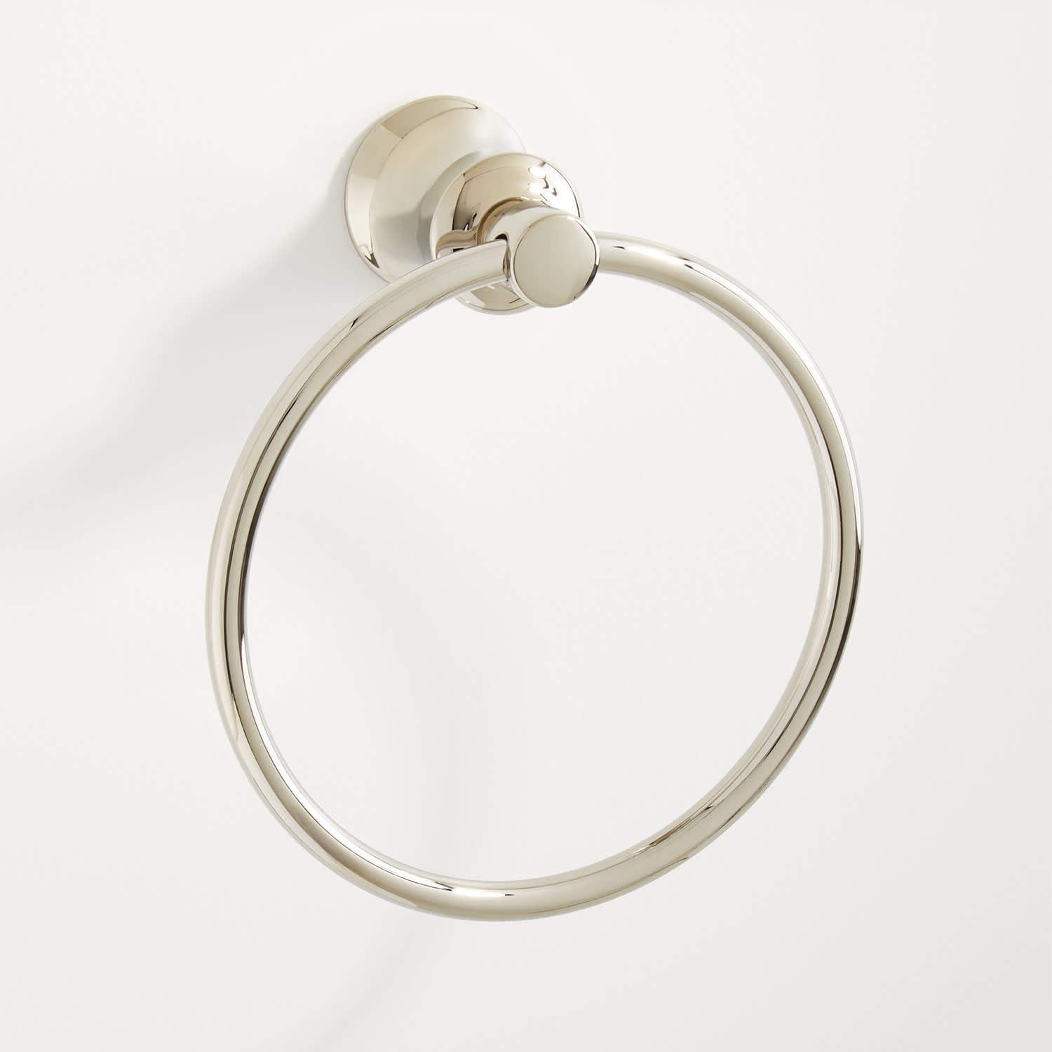 Polished Nickel Wall Mounted Circular Towel Ring