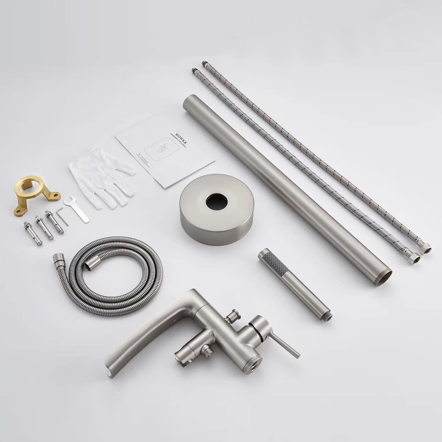 KPAIDA Floor Tub Filler with Diverter BTF54FS014NS