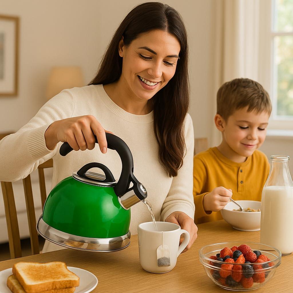 Creative Home Creative Home 2.6 Quarts Stainless Steel Whistling Stovetop Tea Kettle