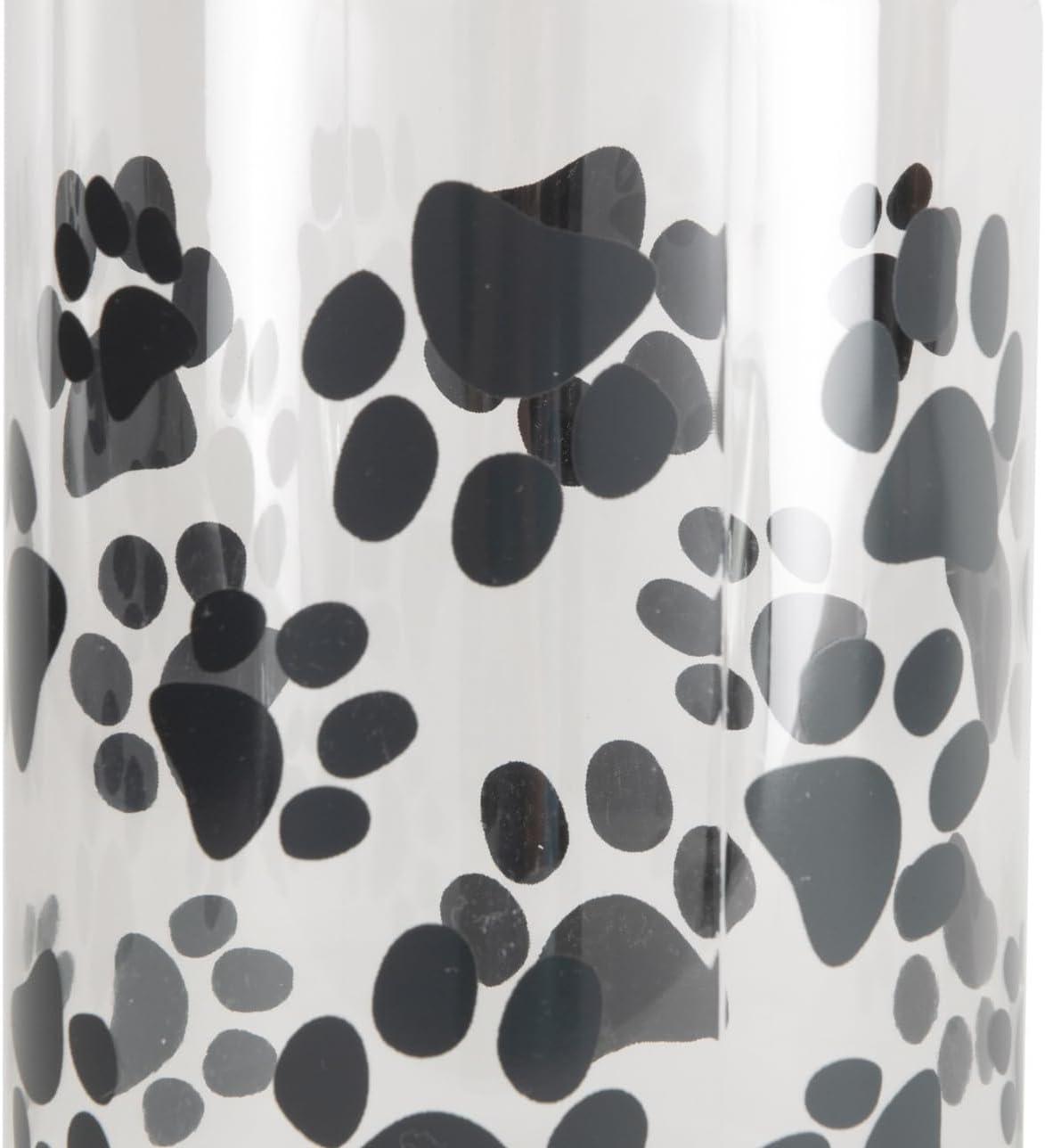 Large Clear Plastic Airtight Dog Treat Jar with Black Lid