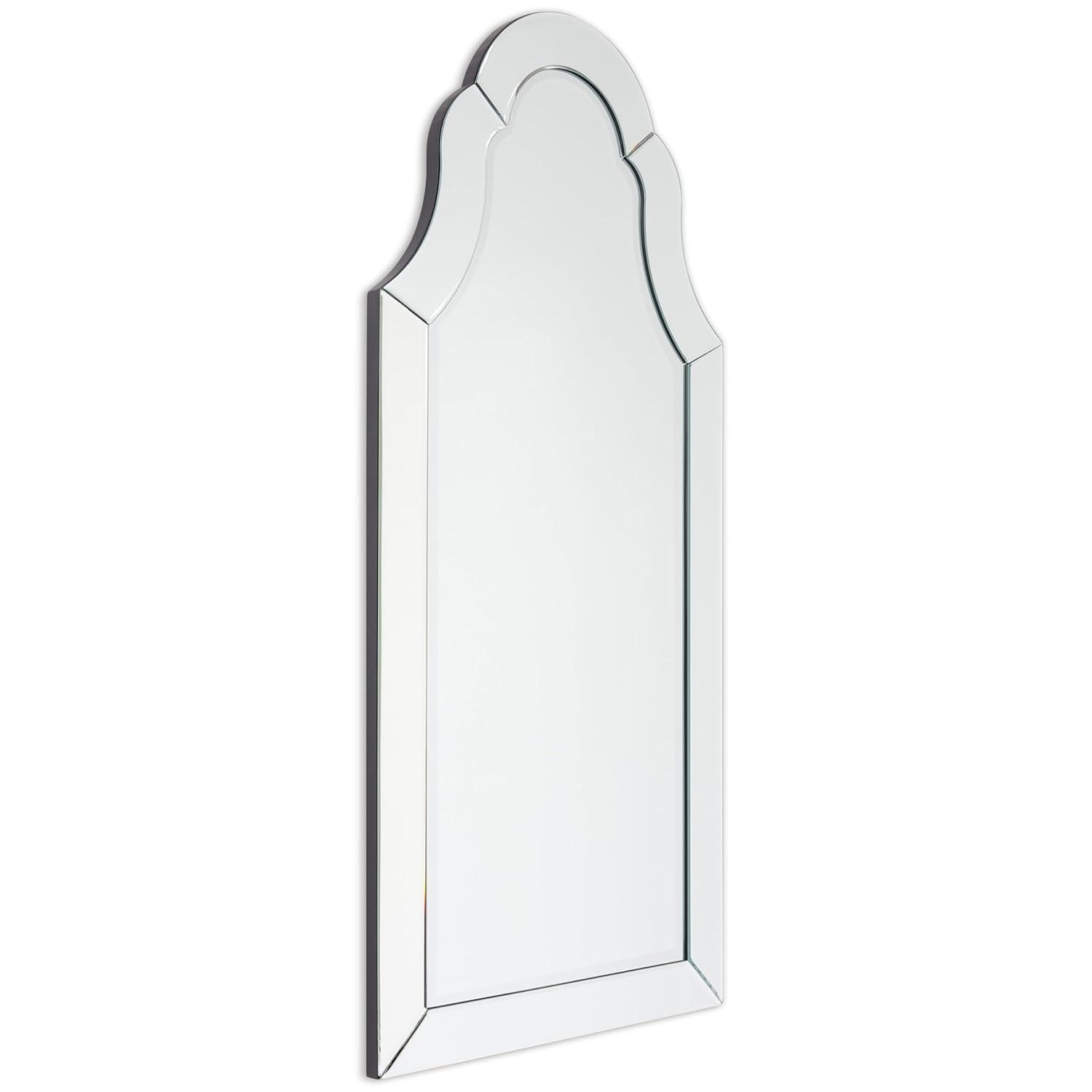 Empire Art Direct Arch Elegant Beveled Wall Mirror I Bathroom, Vanity, Bedroom Mirror - Clear - 20 x 44