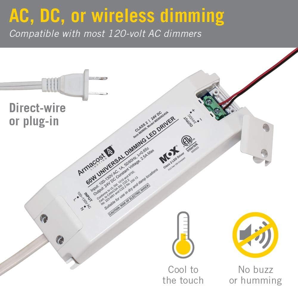 Armacost 60W White Universal Dimmable LED Driver