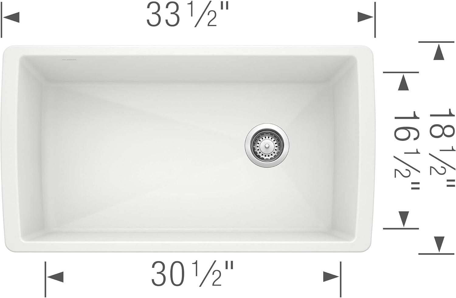 Diamond SILGRANIT 33" Super Single Undermount Kitchen Sink
