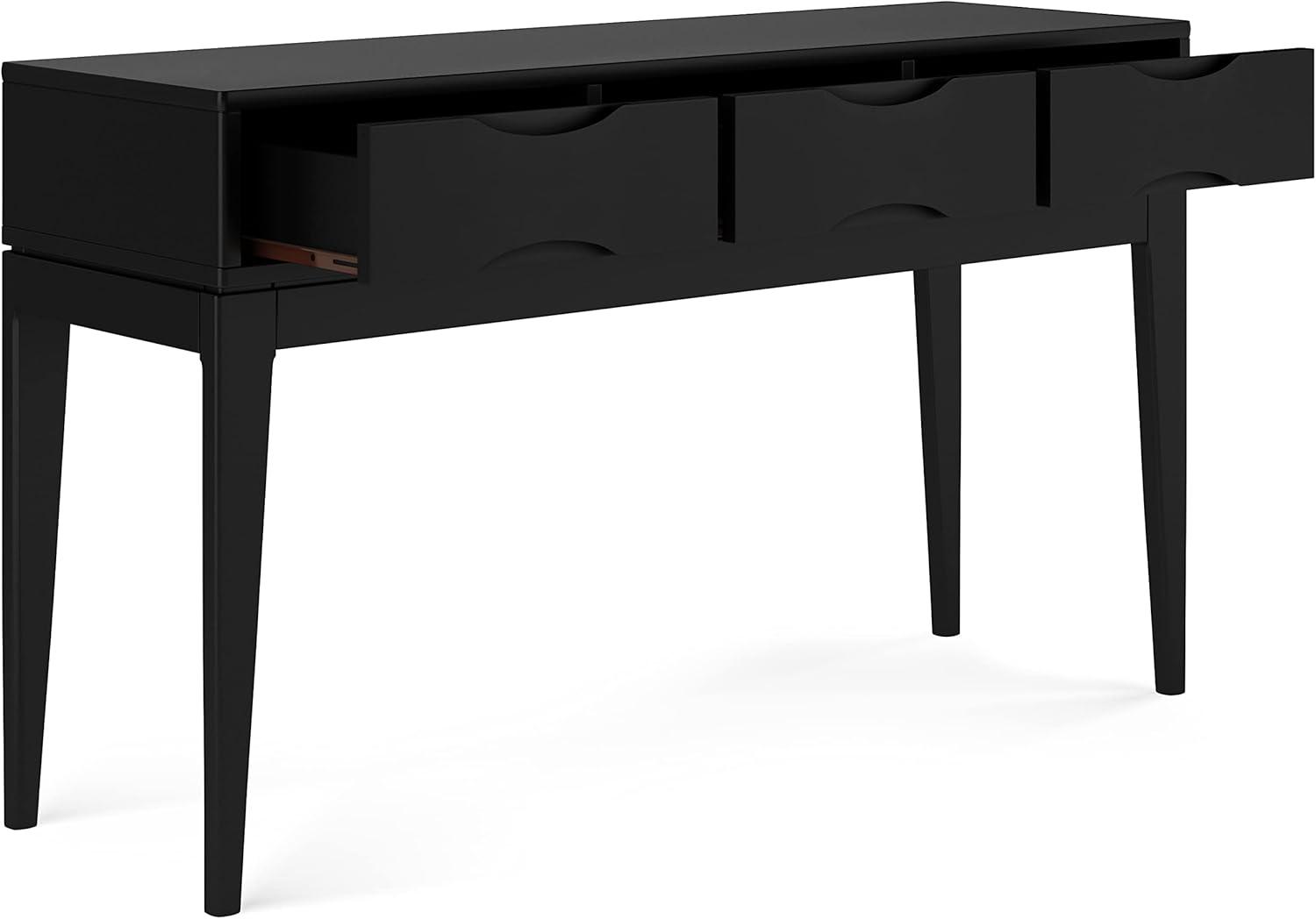 Simpli Home Harper Solid Hardwood Console Sofa Table In Black