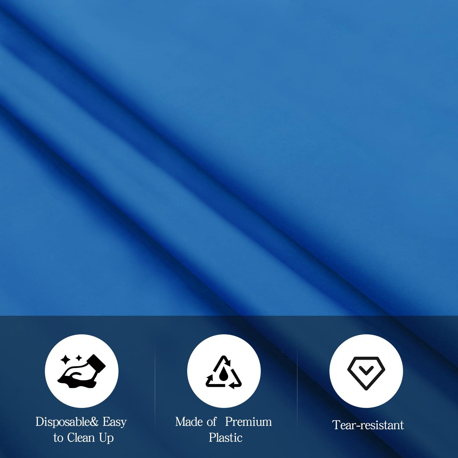 6 Pack Plastic Royal Blue Tablecloth for Parties, Rectangular Table Decorations, 54 x 108 Inches, Disposable Table Cover for Birthday, Graduation Party Supplies