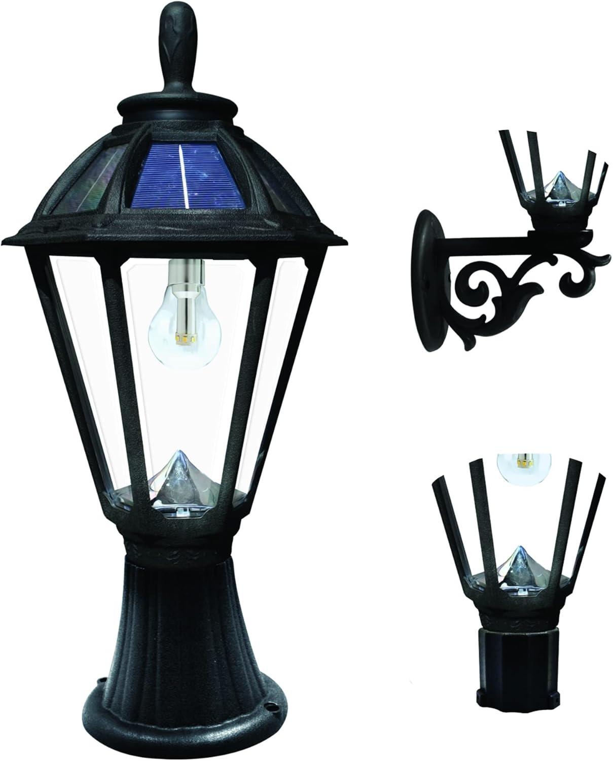 Polaris Black Solar LED Outdoor Post Light with Multiple Mounting Options