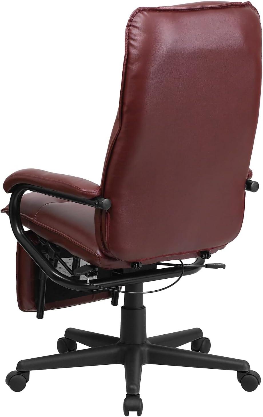 Flash Furniture High Back LeatherSoft Executive Reclining Ergonomic Swivel Office Chair with Arms