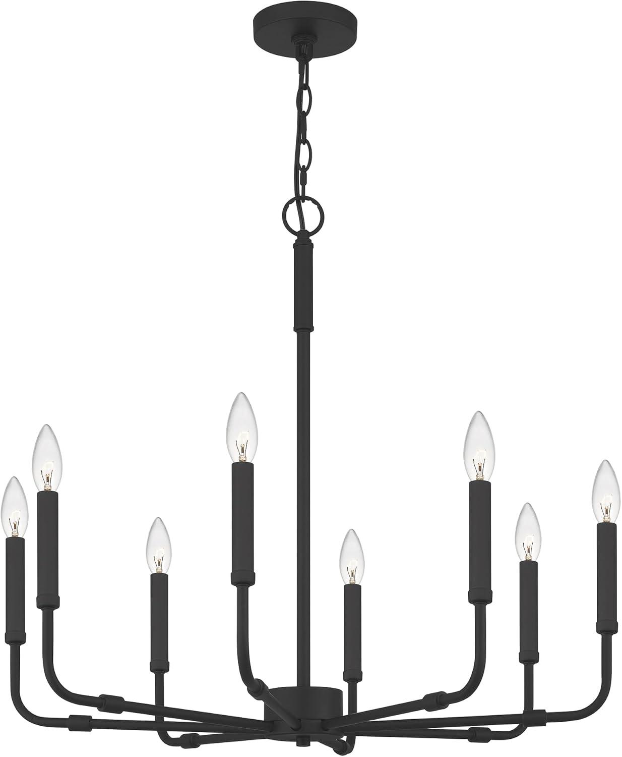 Quoizel Lighting Abner 8 - Light Chandelier in  Matte Black