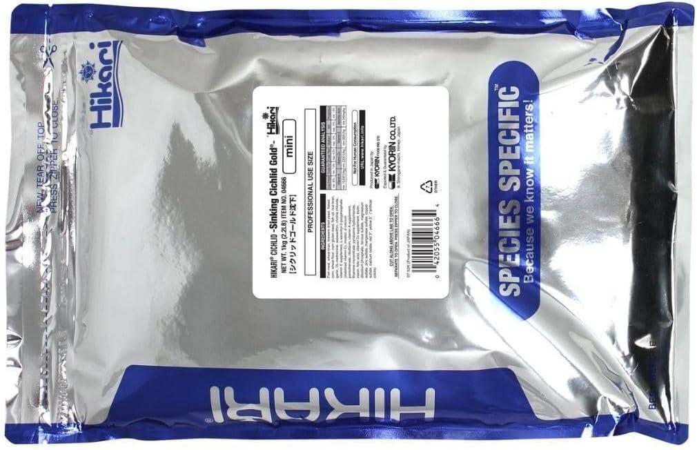 Hikari Cichlid Gold Color Enhancing Sinking Fish Food - Mini Pellet - 2.2 lbs