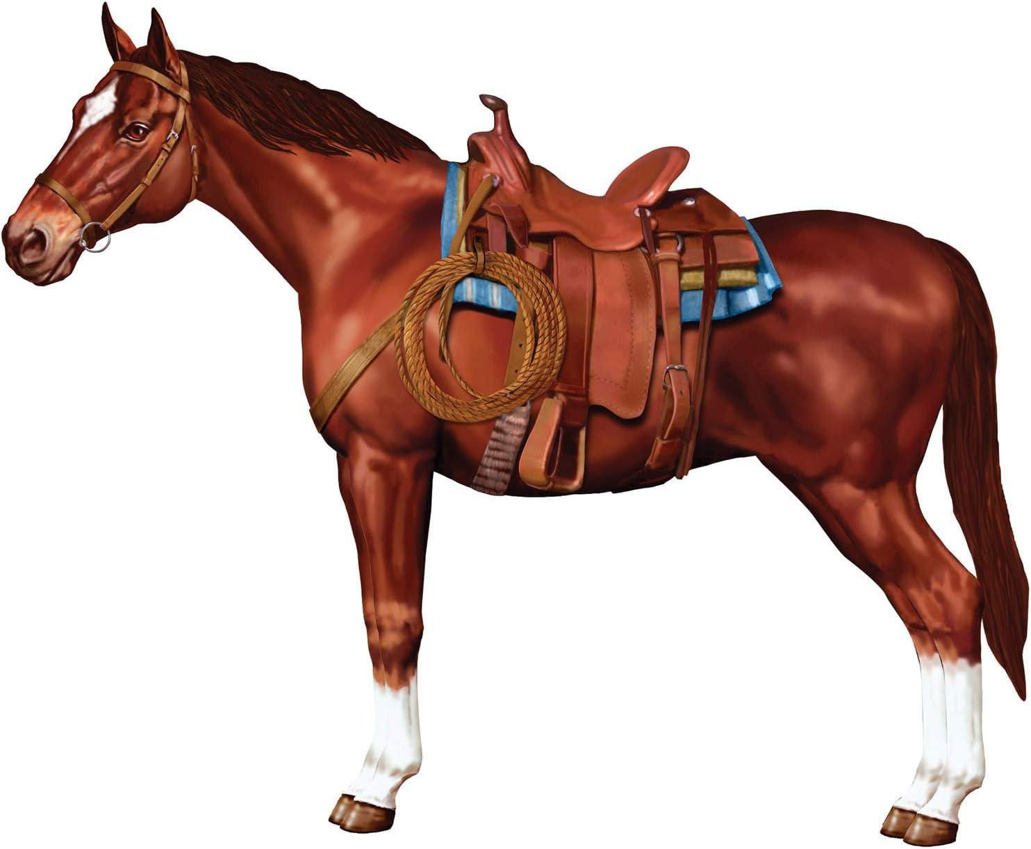 Beistle Jointed Horse, 3' 2", (2/Pkg) Multicolored