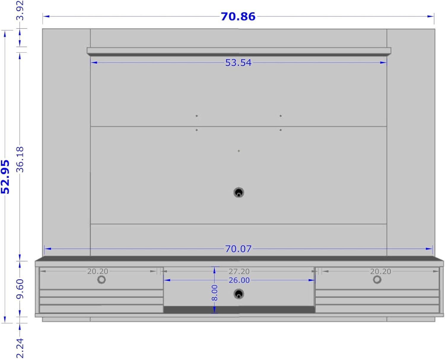 65" Liberty Floating Entertainment Center - Manhattan Comfort