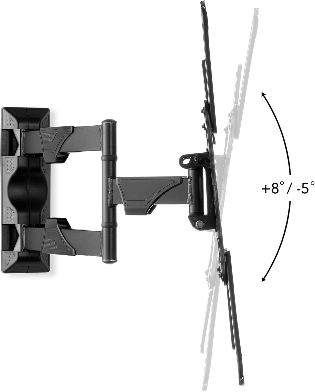 Mount Factory Full Motion TV Wall Mount Monitor Bracket for 32-52 Inch LED, LCD and Plasma Flat Screen Displays up to VESA 400x400. Universal Fit, Swivel, Tilt, Articulating with 10' HDMI Cable