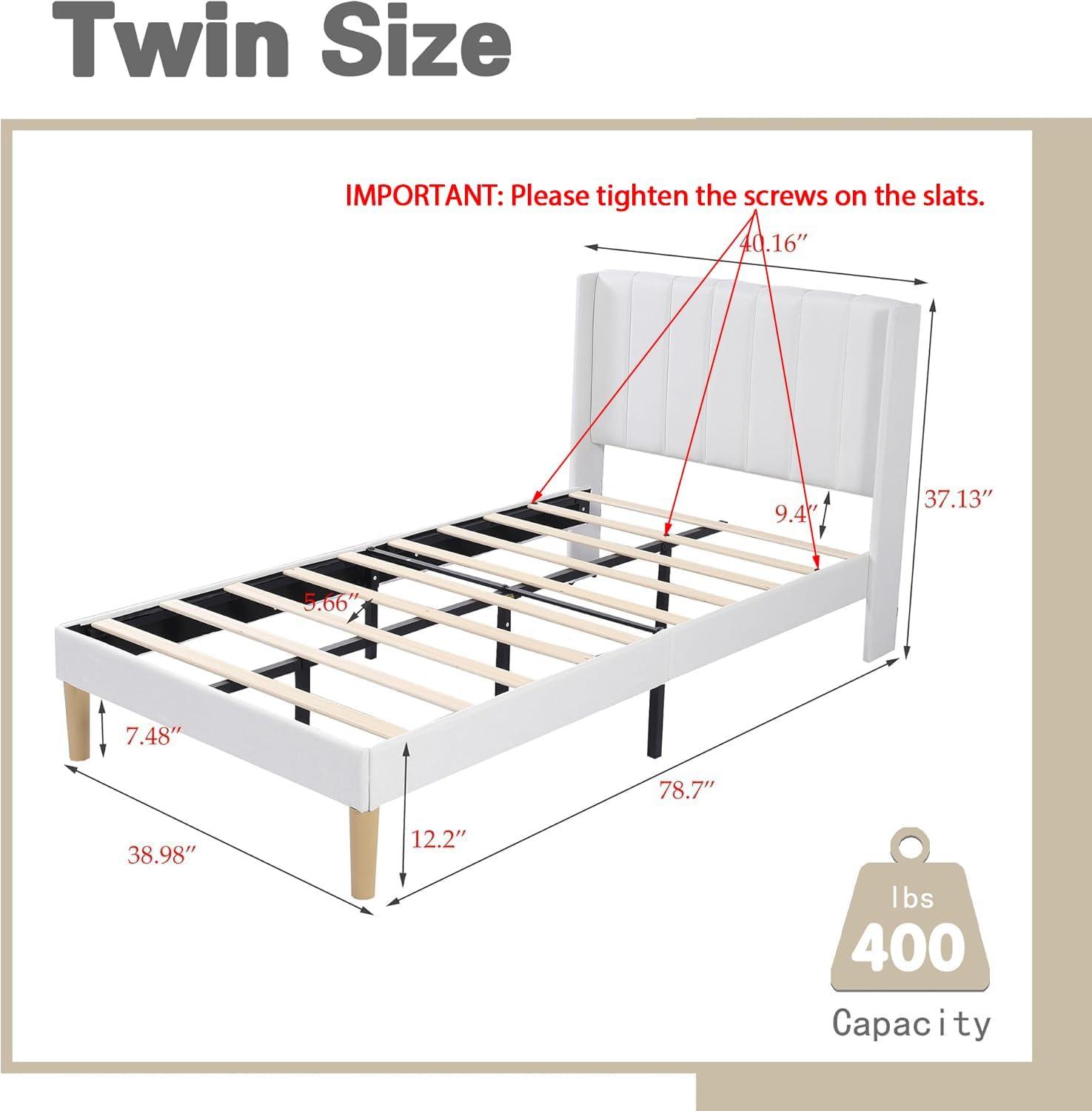 Wade Logan® Eriksay Low Profile Upholstered Platform Bed with Wingback Headboard