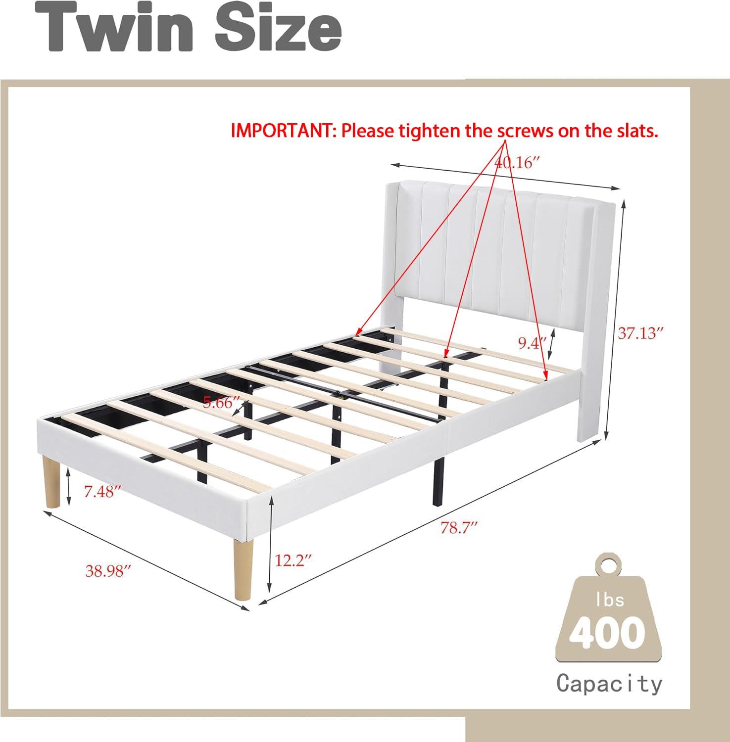 Wade Logan® Eriksay Low Profile Upholstered Platform Bed with Wingback Headboard