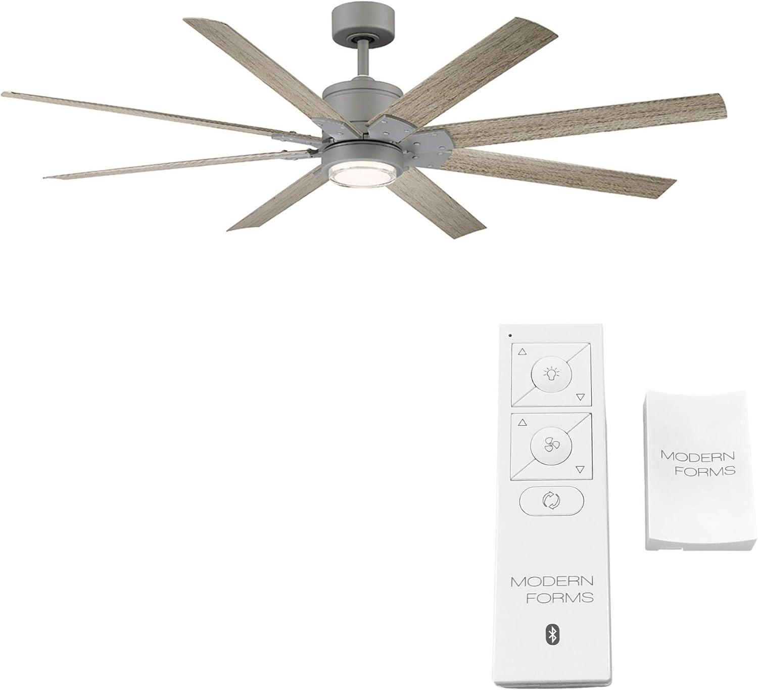 Renegade 8 - Blade Outdoor / Indoor Smart Ceiling Fan with Remote Control and LED Light Kit Included, Works With Alexa and iOS or Android App