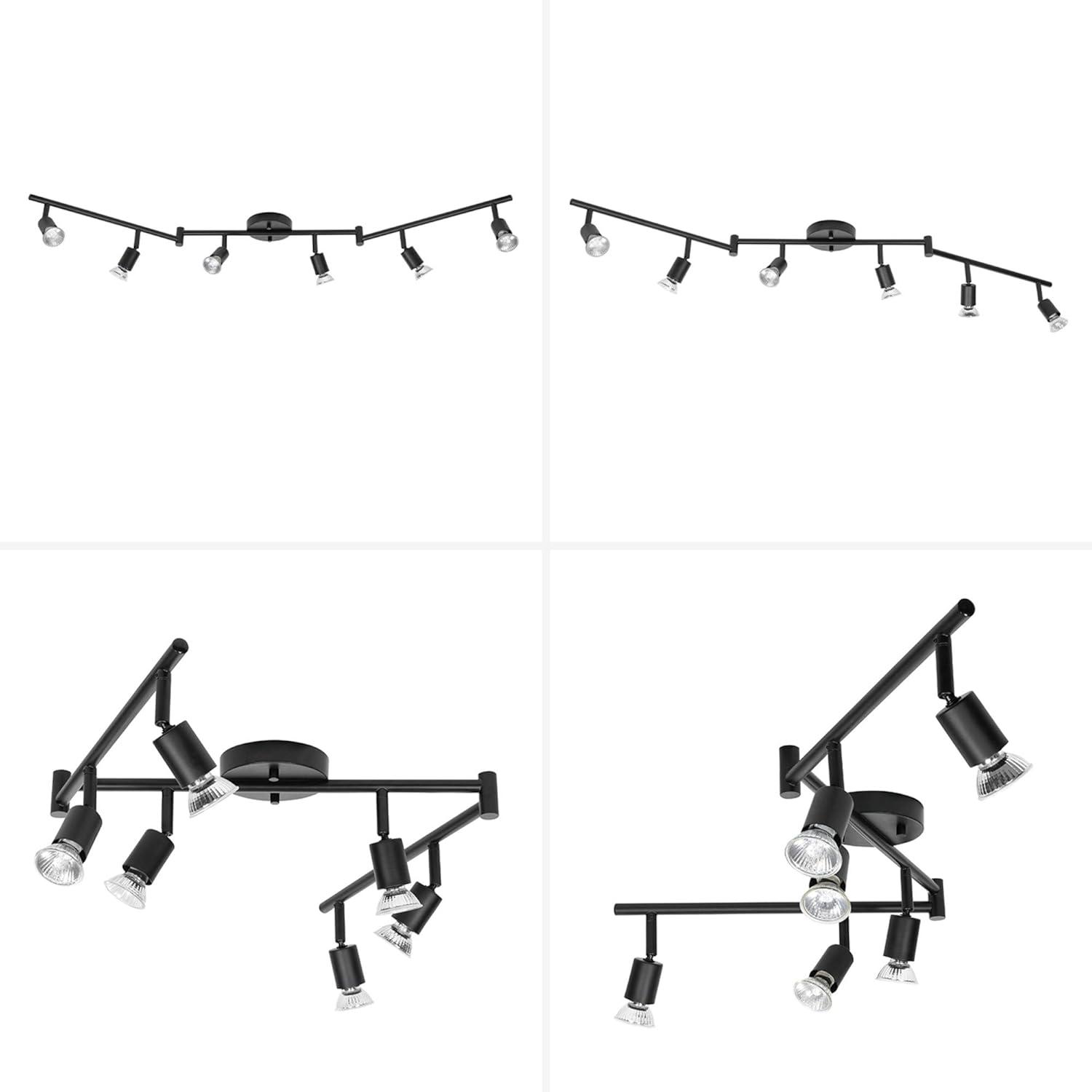 Payton Matte Black Foldable 6-Light Track Lighting Kit