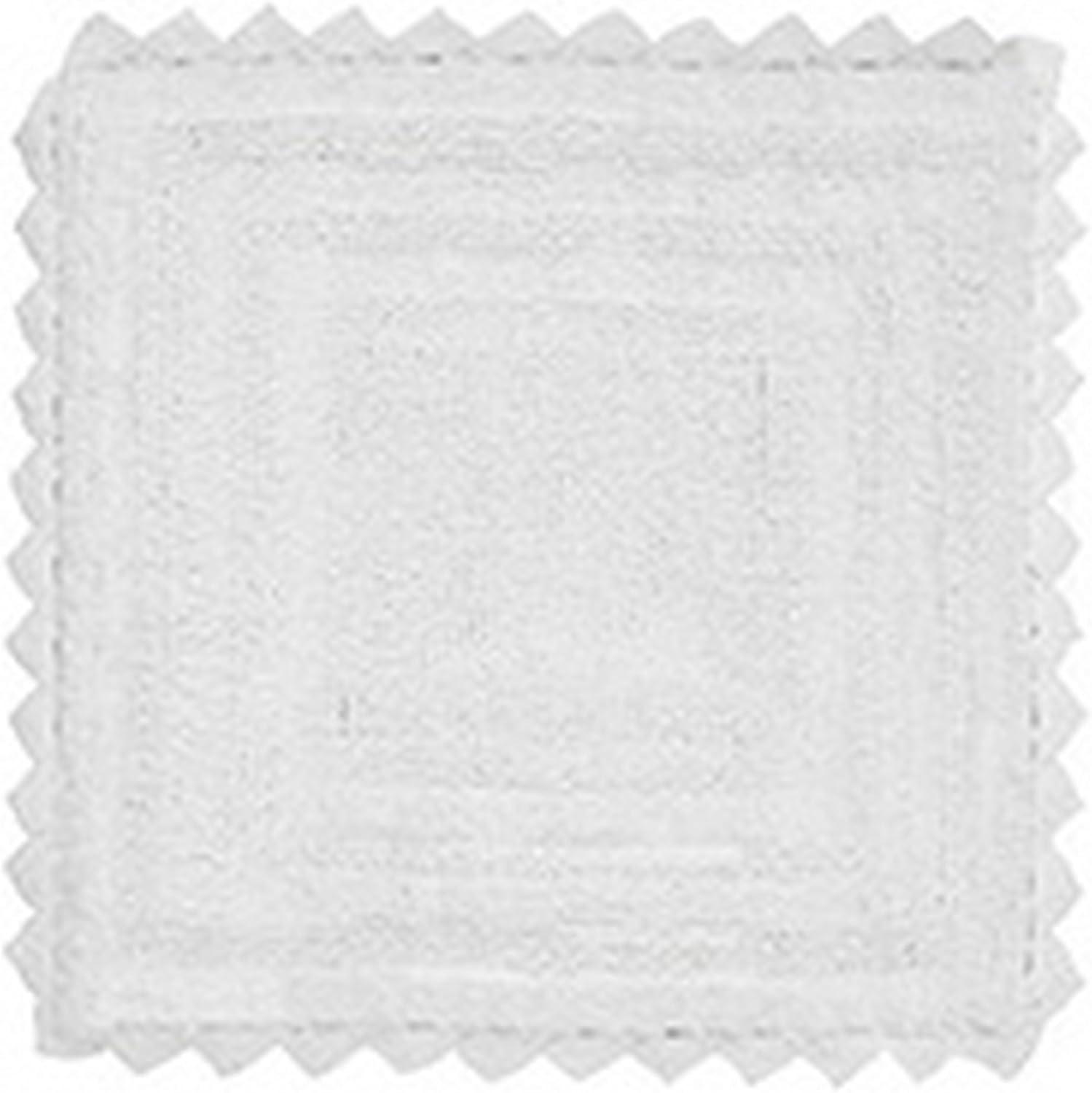 Better Trends Lilly Crochet 100% Cotton Tufted Reversible Bath Rug 20" x 60" Runner - White