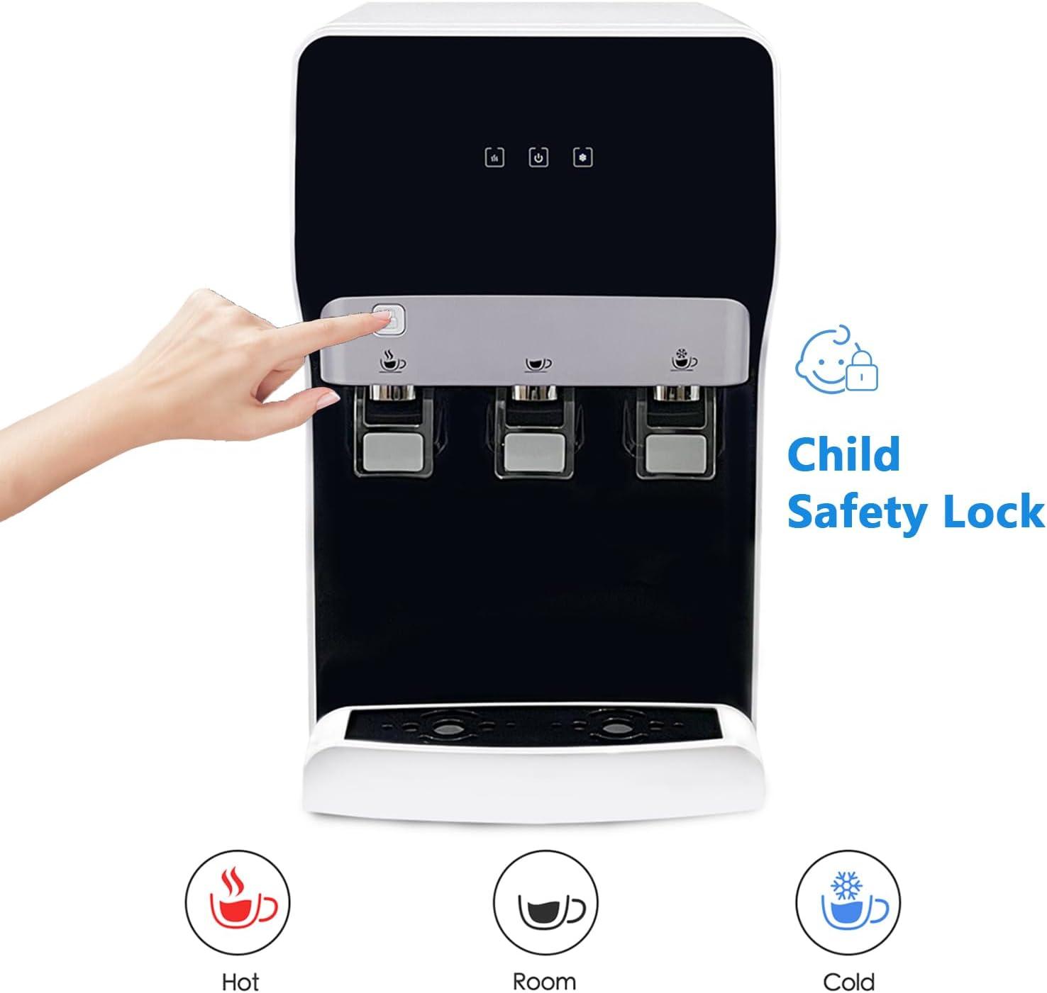 Soopyk Soopyk Black Countertop Bottleless Electric Filtered Water Dispenser