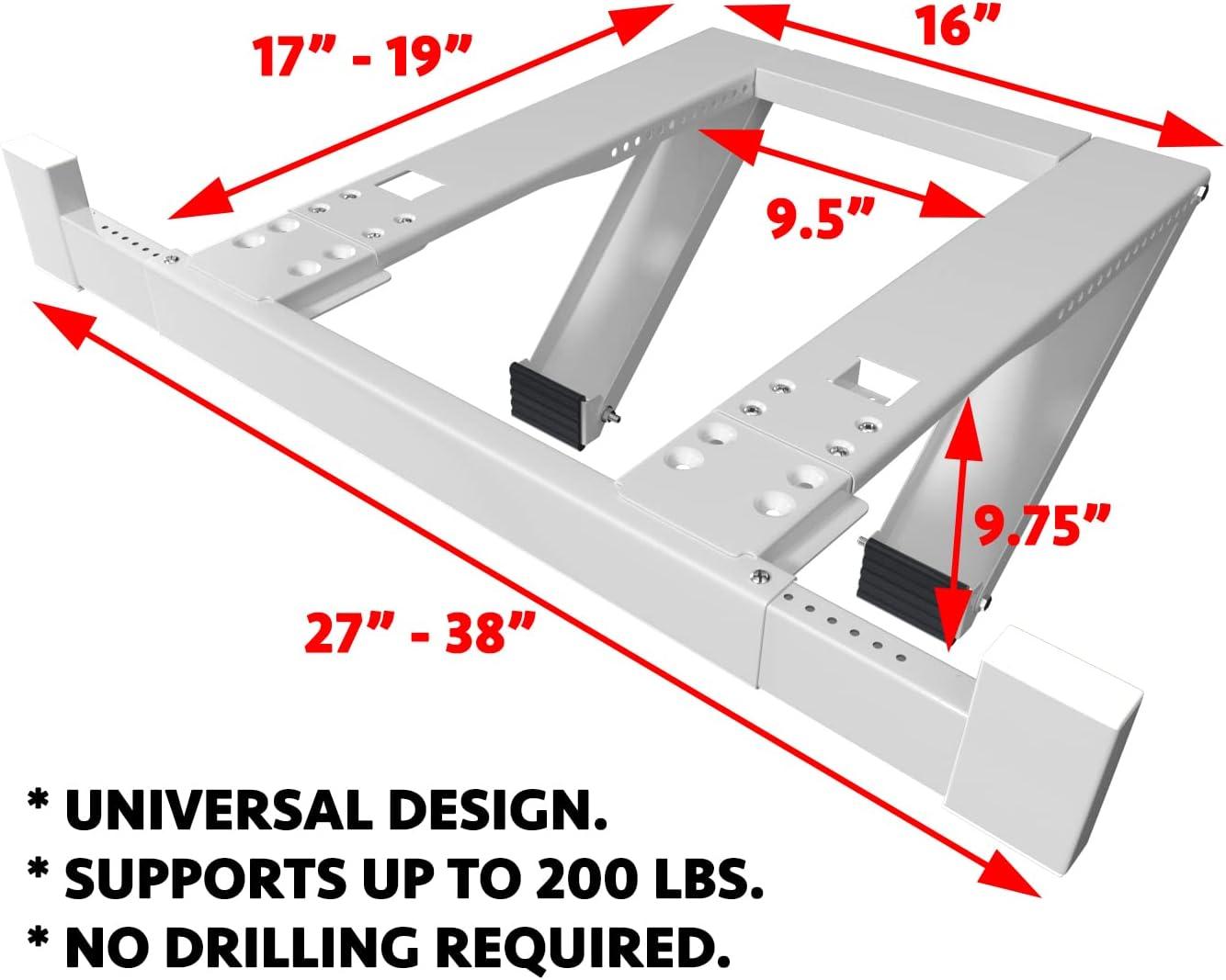 Heavy-Duty Drill-Less Steel Window AC Bracket