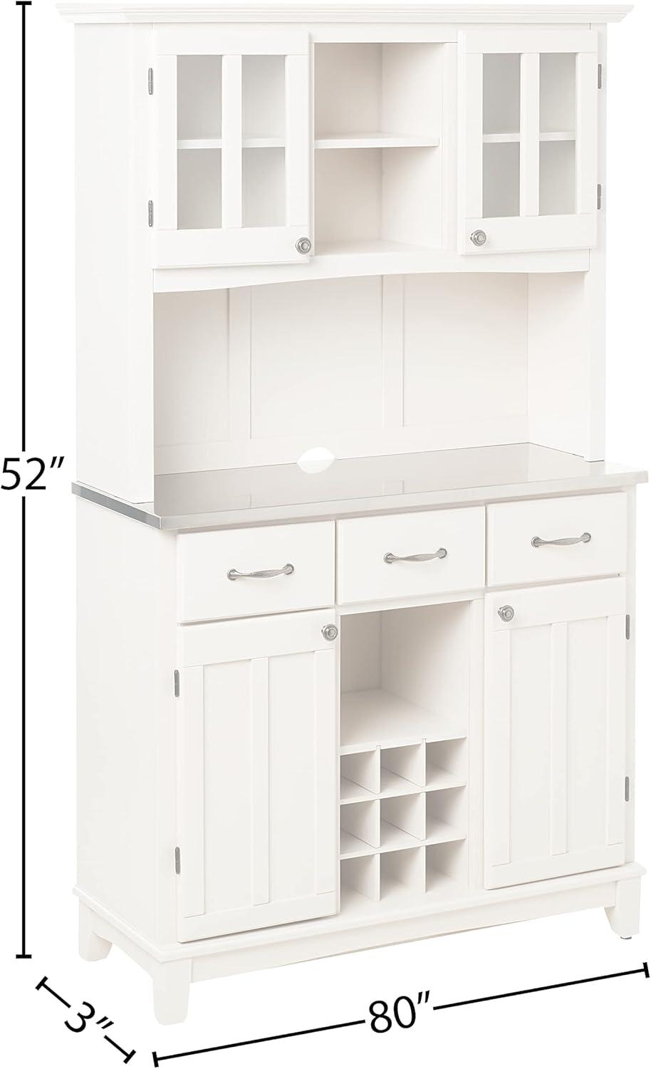 Stainless Top and Hutch Sideboard Buffet Servers- Home Styles