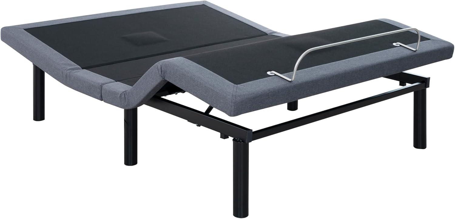 IdealBase Adjustable Bed Frame Full, Massaging Zero Gravity Adjustable Bed Base, Electric Adjustable Beds with 3 Speed Head & Foot Massage, Wireless Remote, 2 USB Ports, Memory, 800LBs Capacity Gray