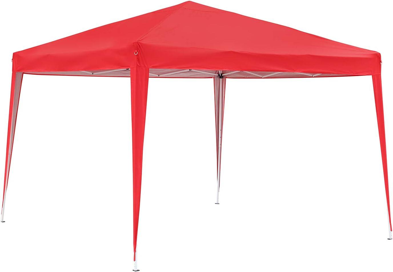 Ainfox 10 x 10 ft Pop up Canopy Tent, Instant Outdoor Canopies, Shade Tents with Carrying Bag,Red