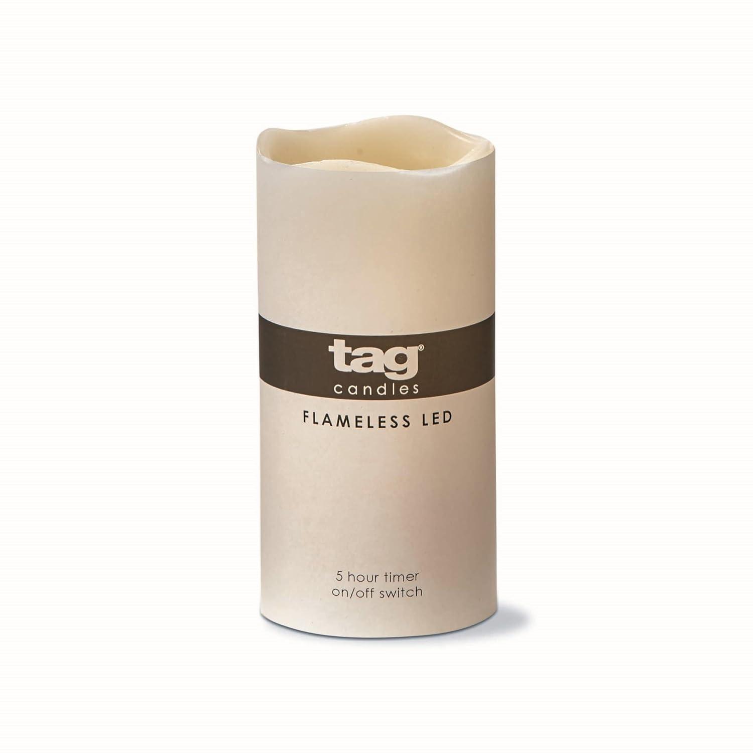 TAG LED Pillar Candle, Ivory - 3x6" (204608)