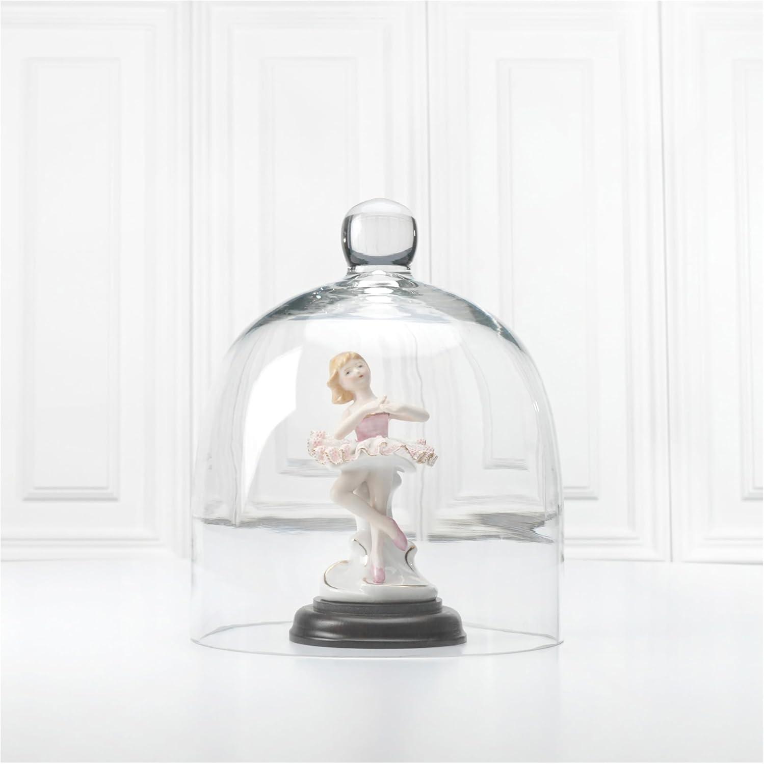 Plymor 7.875 inch x 9.5 inch Bell Jar Glass Display Dome Cloche (Interior size 7.5" x 7.5")