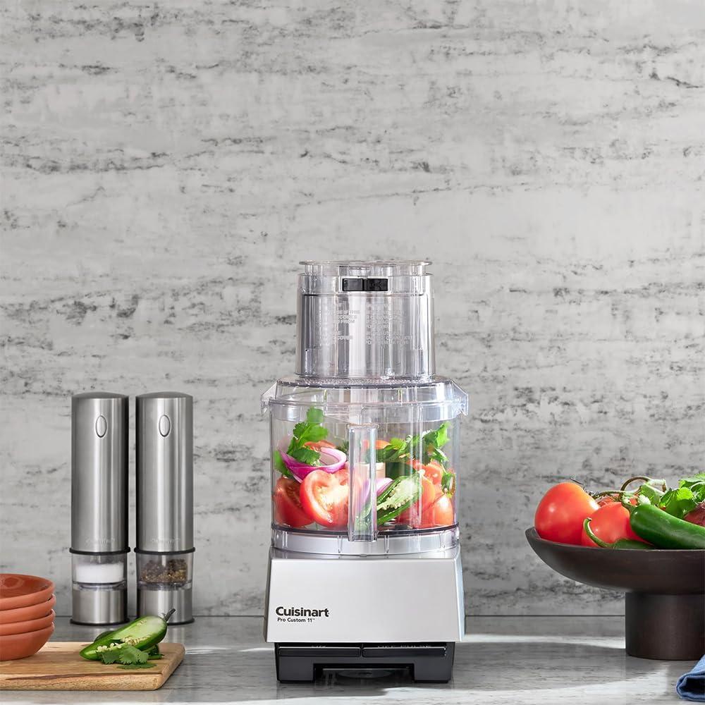 Restored Cuisinart DLC-8SBCYP1 Food Processor, Pro Custom 11 Cup, Brushed Chrome (Refurbished)