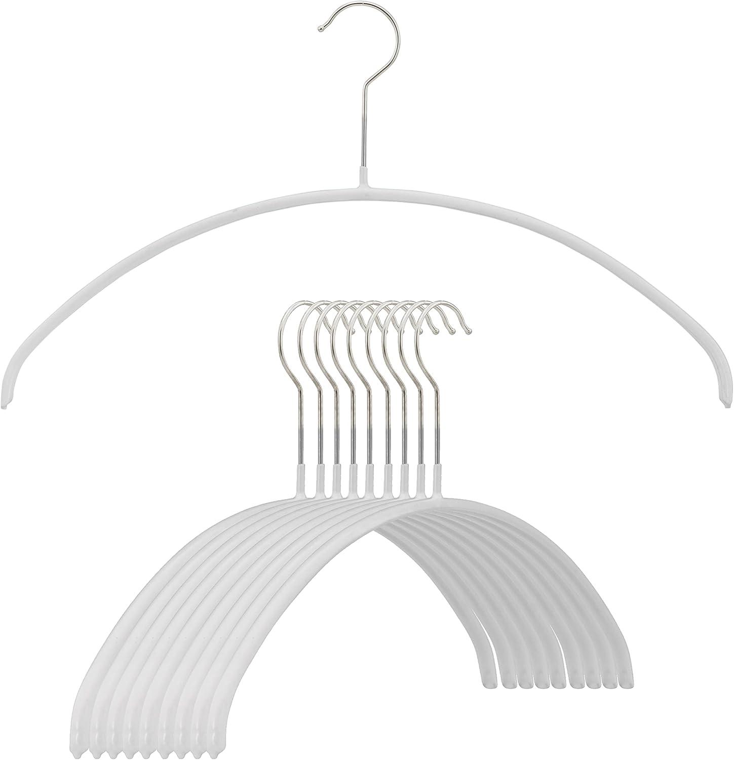 Mawa Metal Non-Slip Standard Hanger for Dress/Shirt/Sweater (Set of 10)