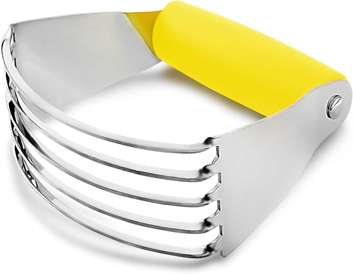 Yellow Stainless Steel 5-Blade Pastry Dough Blender