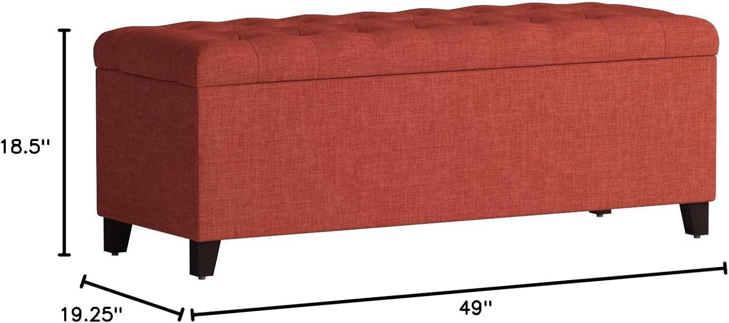 1 Polyester Upholstered Storage Bench