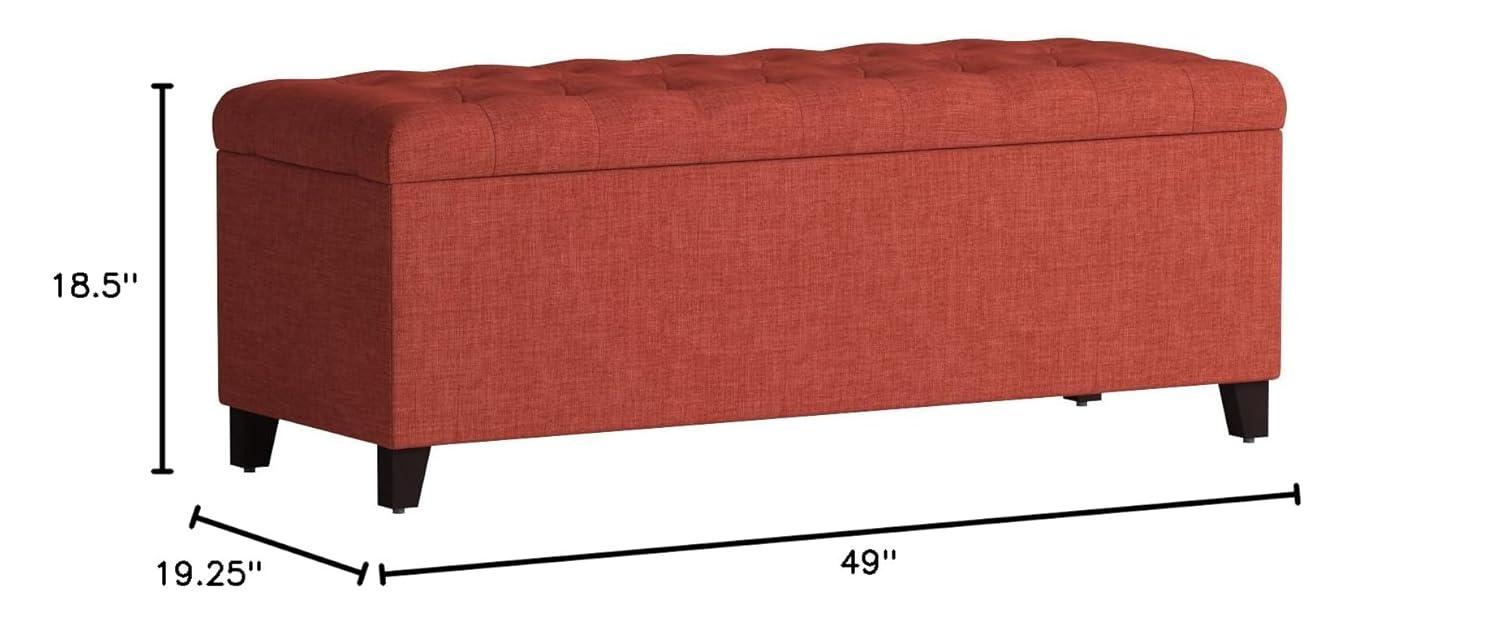 1 Polyester Upholstered Storage Bench