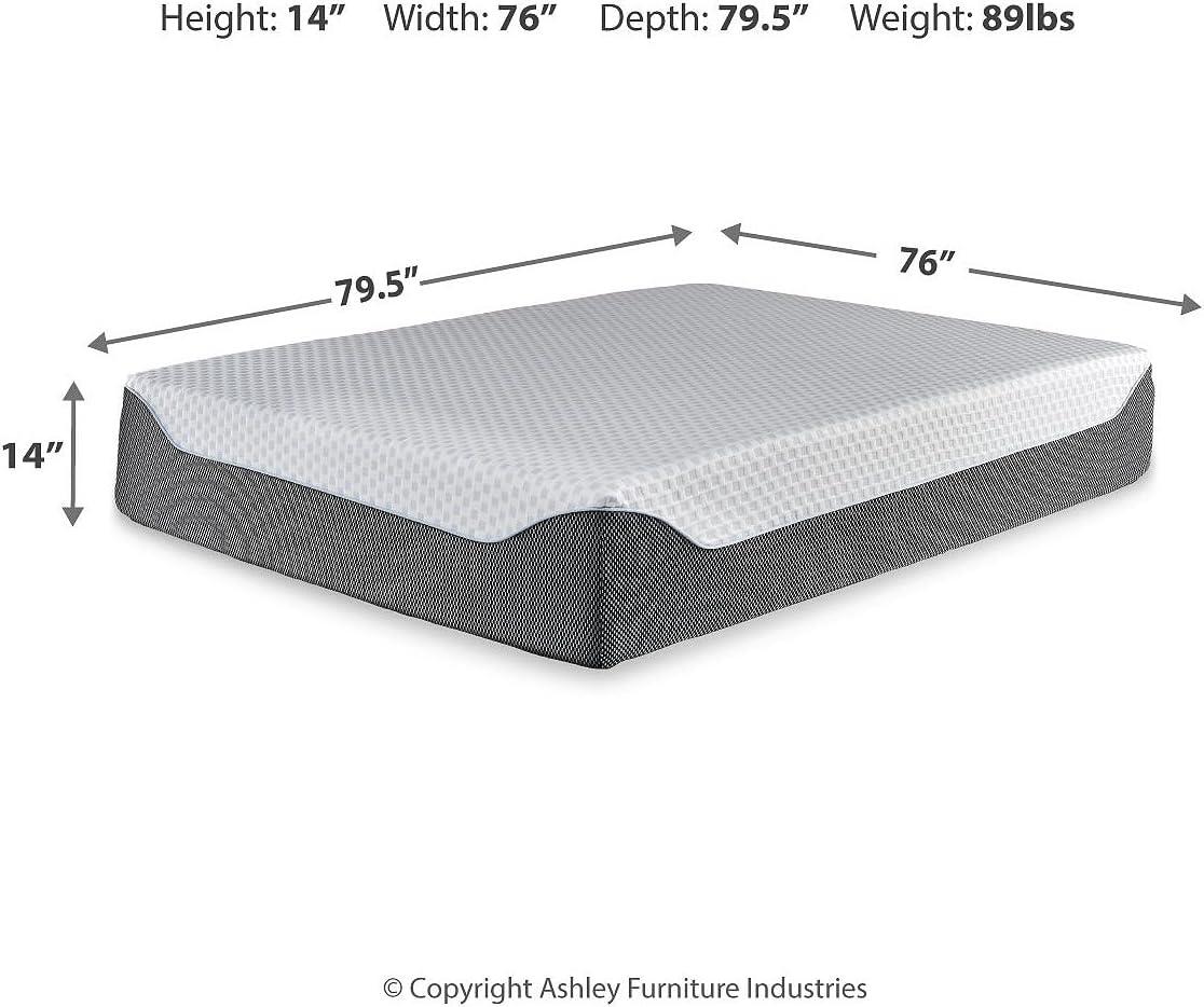 Signature Design by Ashley Chime Ultra Plush Charcoal Infused Memory Foam Mattress