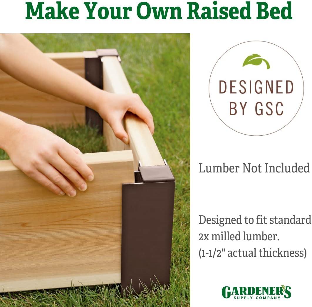 Rustproof Aluminum Raised Garden Bed Corner Brackets Set