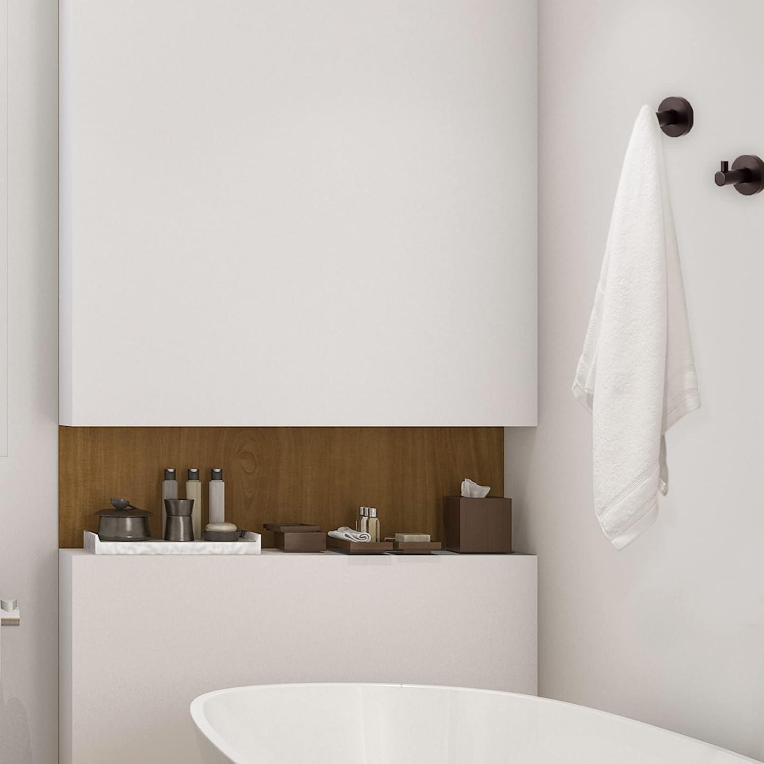 Matte Black Zinc Modern Robe and Towel Hook