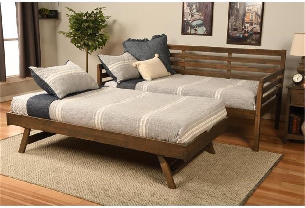 Kodiak Furniture Twin to King Size Daybed in Wood in Rustic Walnut