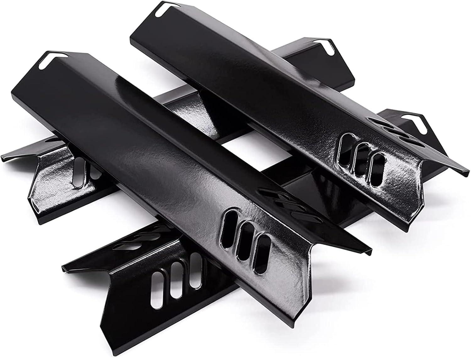 Unicook 15 Inch Grill Heat Plates for Dyna-Glo, Grill Burner Covers, Grill Parts Porcelain Heat Shields for Backyard, 4 Pack