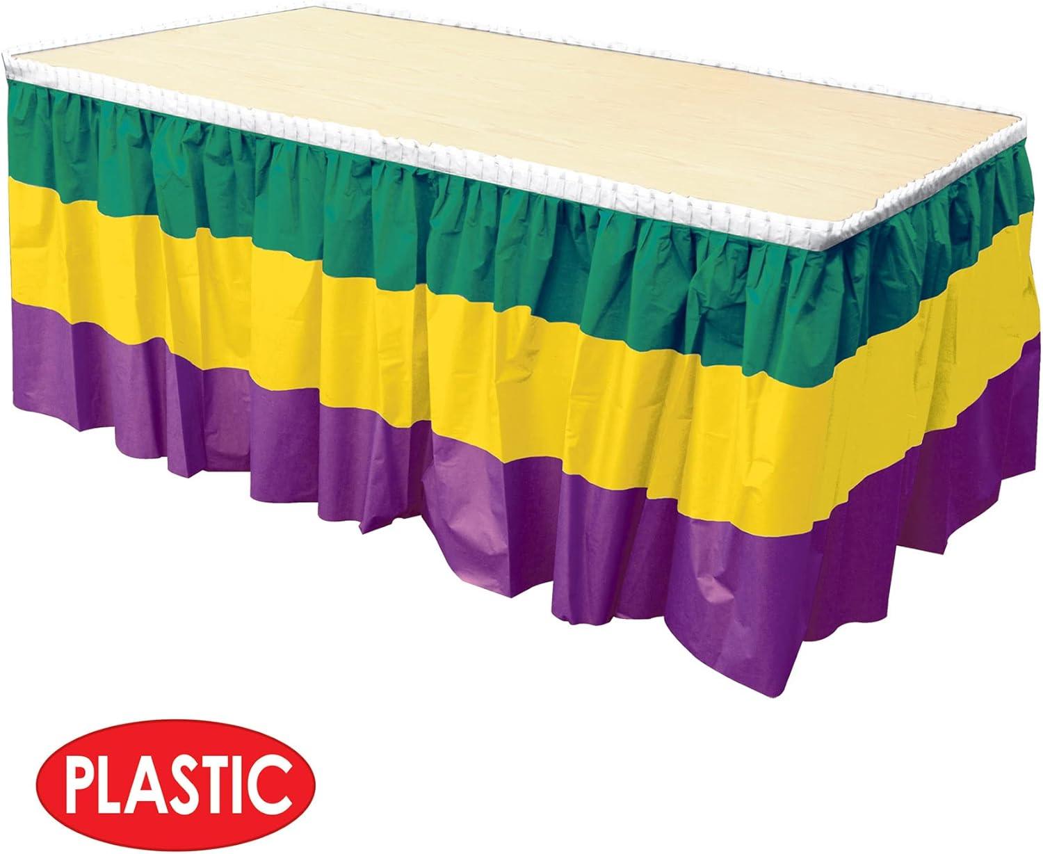 Beistle Mardi Gras Table Skirting
