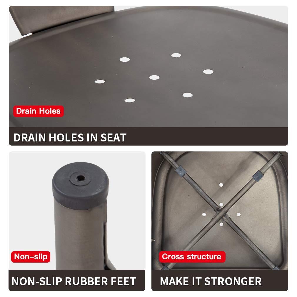 YRLLENSDAN Dining Chairs Set of 4 Metal Chair Indoor Outdoor Chairs Patio Chairs Kitchen Dining Chairs 18 Inch Seat Height Tolix Side Metal Stackable Bar Chairs 330LBS Weight Capacity,Bronze