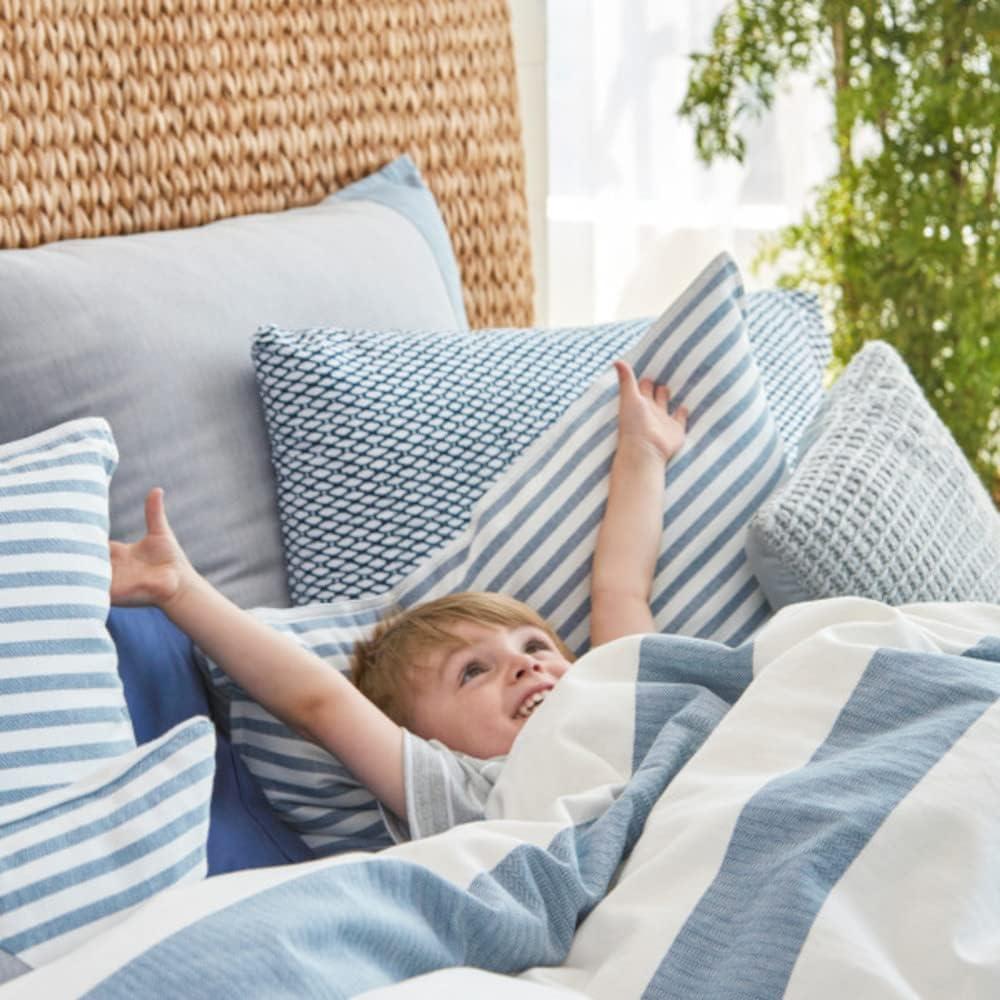 Nautica Nautica Fairwater Blue Cotton Reversible Comforter Set